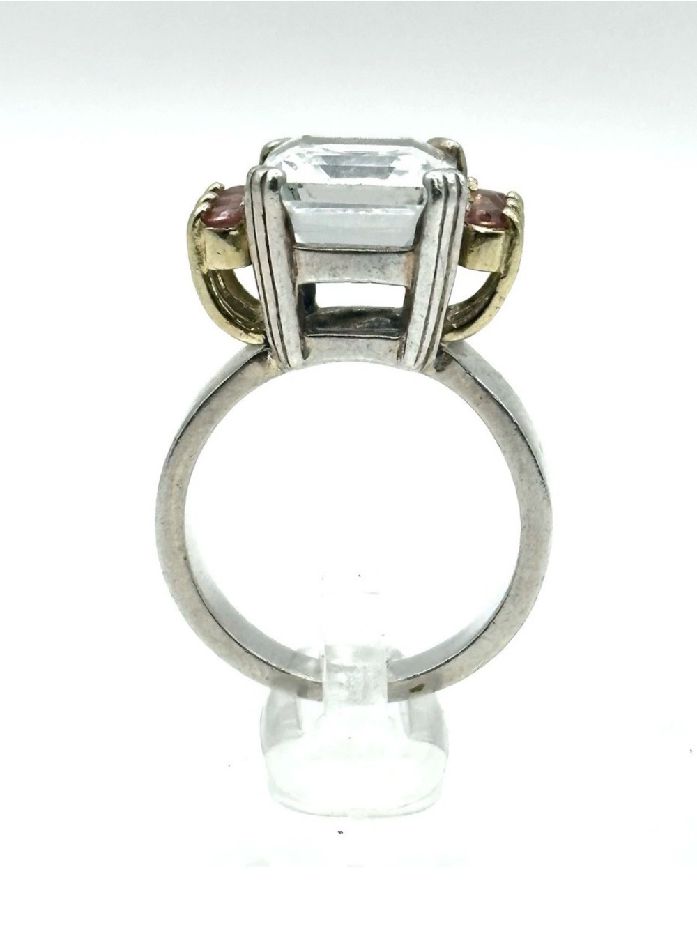 Lagos Caviar Estate White Topaz & Pink Tourmaline Ring - Picture 6 of 12